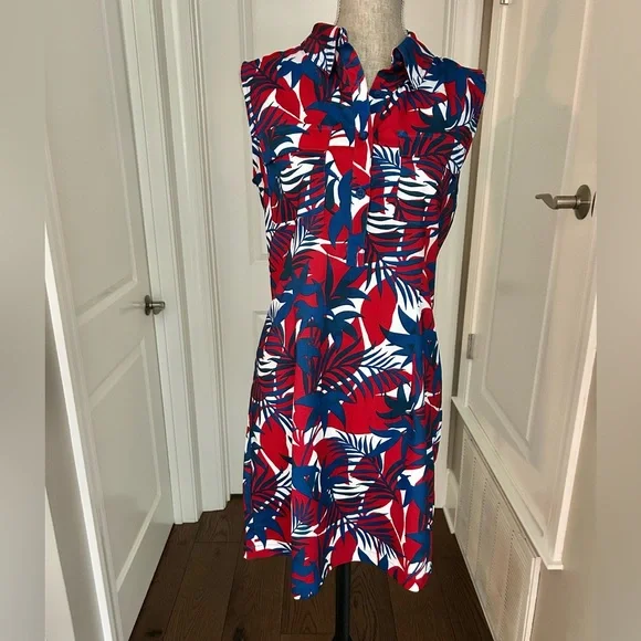 NWT! Reel Legends Womens Sleeveless Mariner Print
Red, White & Blue Dress Size M - Picture 2 of 15